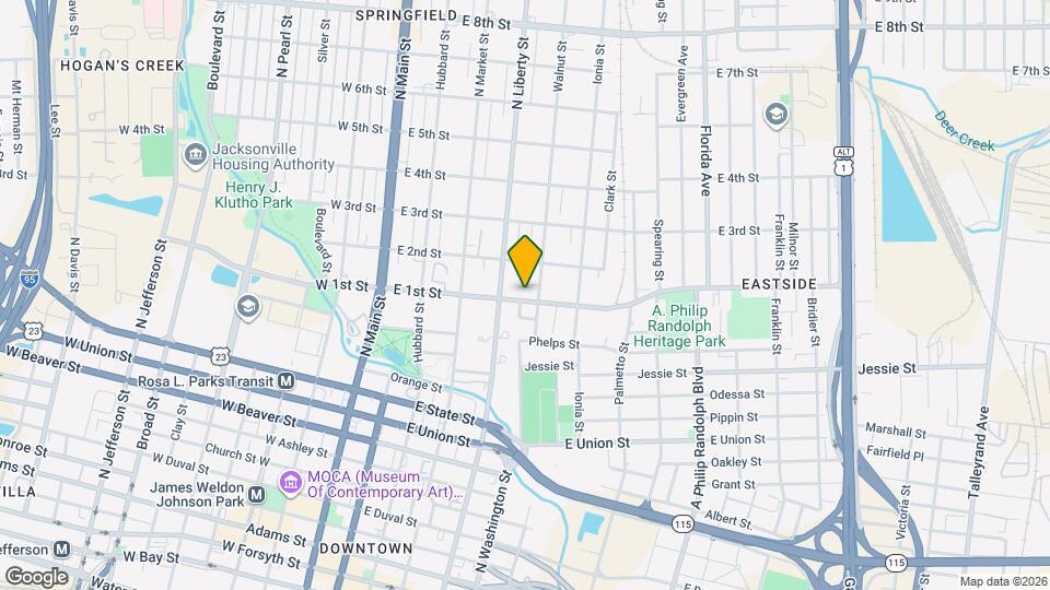 343 E 1st St Map and Location Details