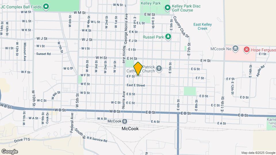 208 E F St Map and Location Details