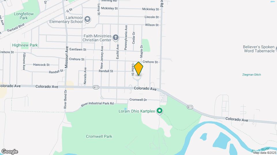 1612 Maple Dr Map and Location Details