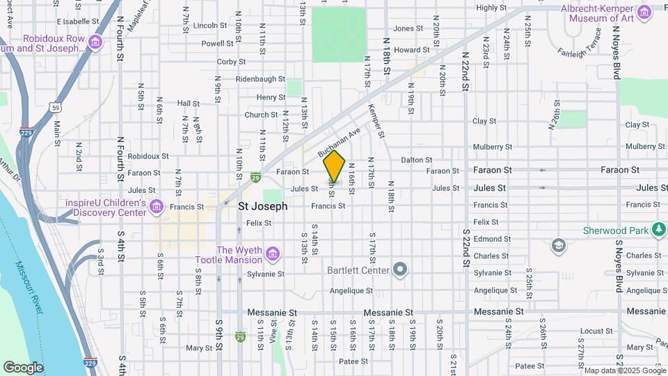 1502 Jules St Map and Location Details