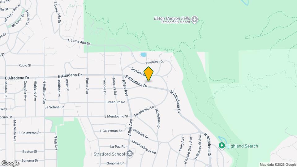 2065 E Altadena Dr Map and Location Details