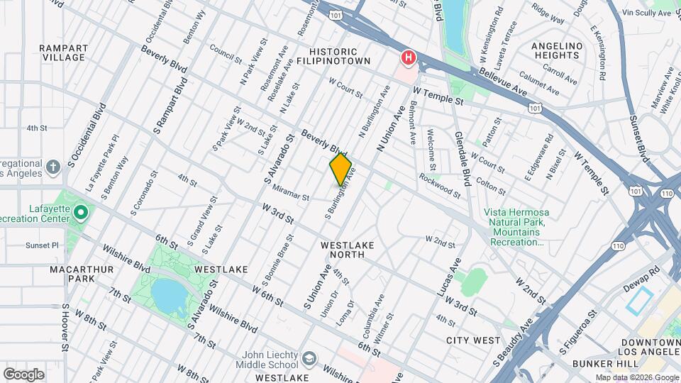 163 S Burlington Ave Map and Location Details