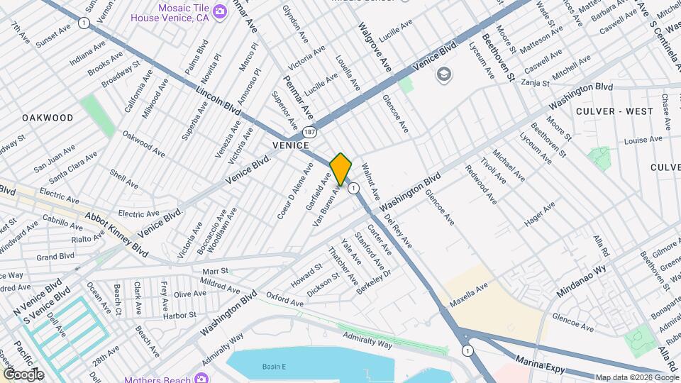 1156 Van Buren Ave Map and Location Details