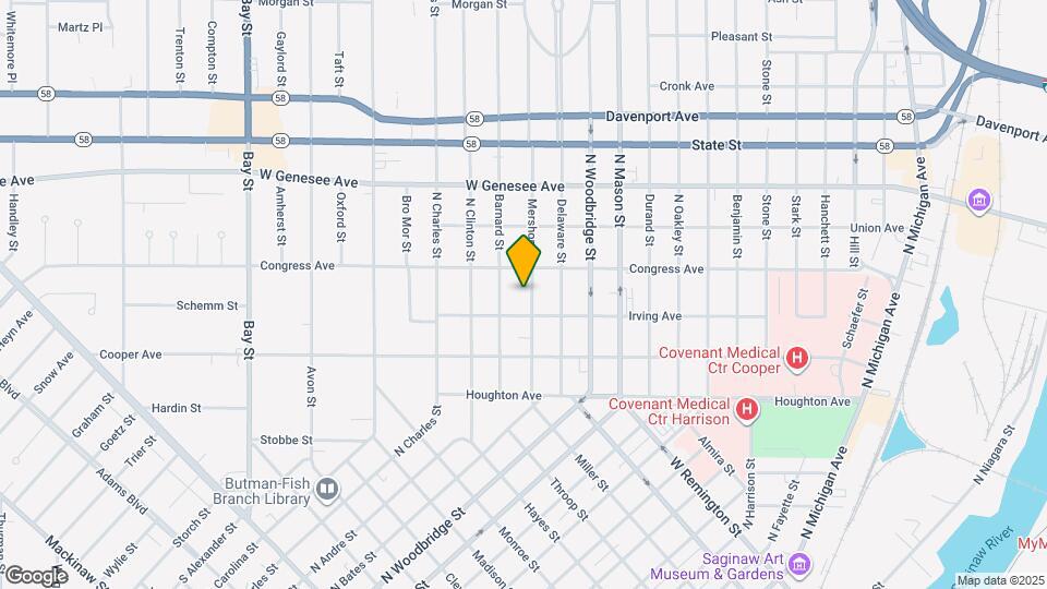 1721 Mershon St Mapa y Detalles de la Ubicación