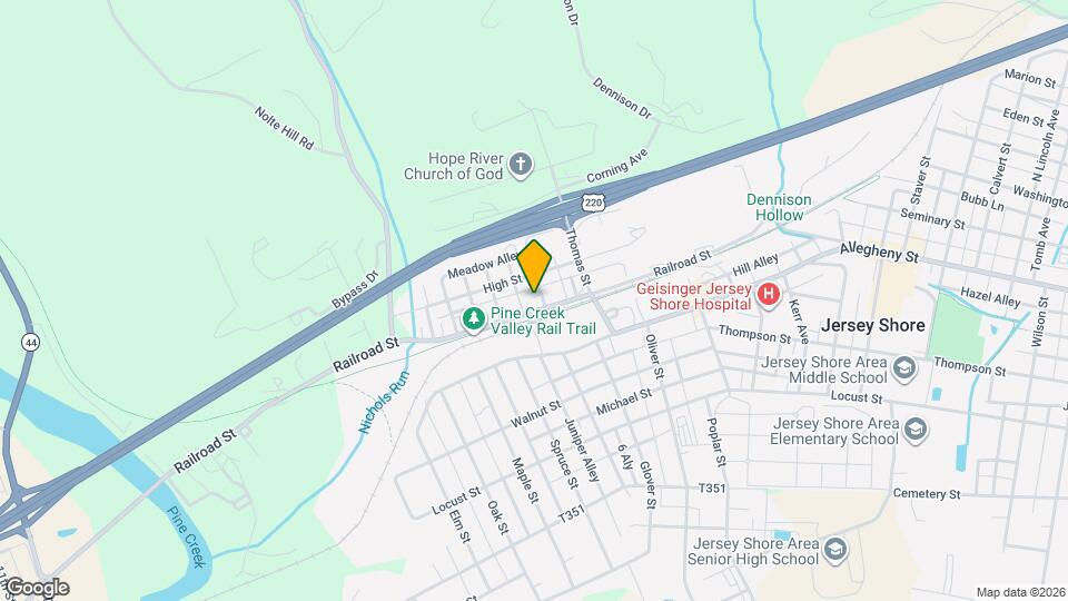 406 Railroad St Map and Location Details