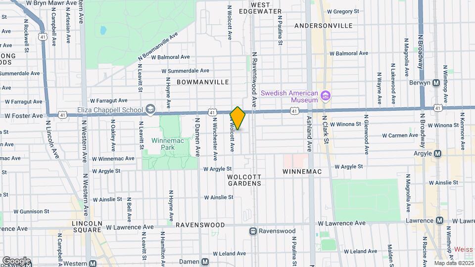 1835 W Winona St, Unit 3 Mapa y Detalles de la Ubicación
