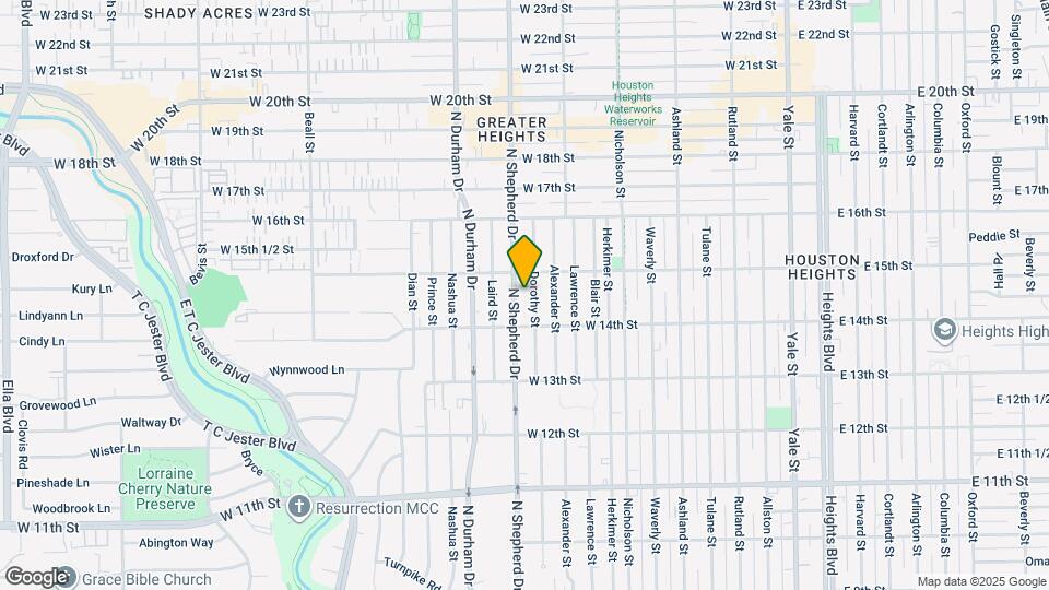 1414 N Shepherd Dr Map and Location Details