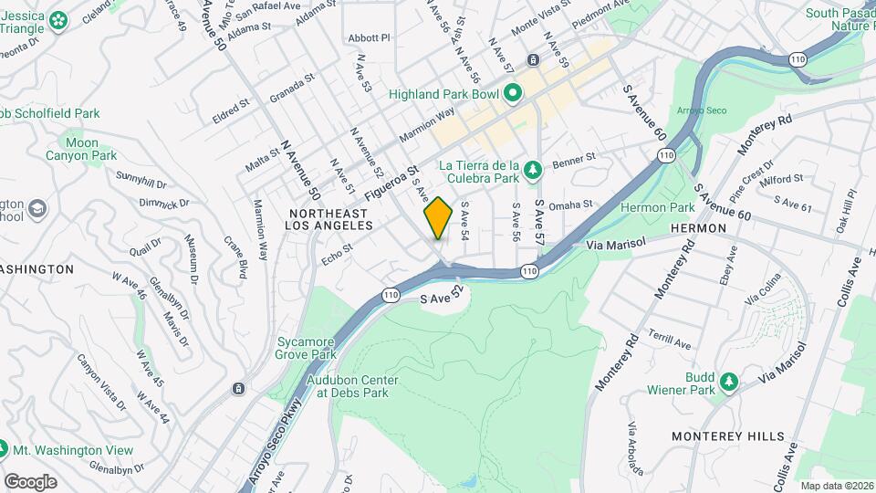 261 S Ave 52, Unit B Map and Location Details