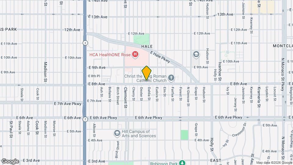 801 N Dahlia St, Unit 2 Mapa y Detalles de la Ubicación