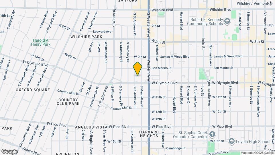 970 S St Andrews Pl Map and Location Details