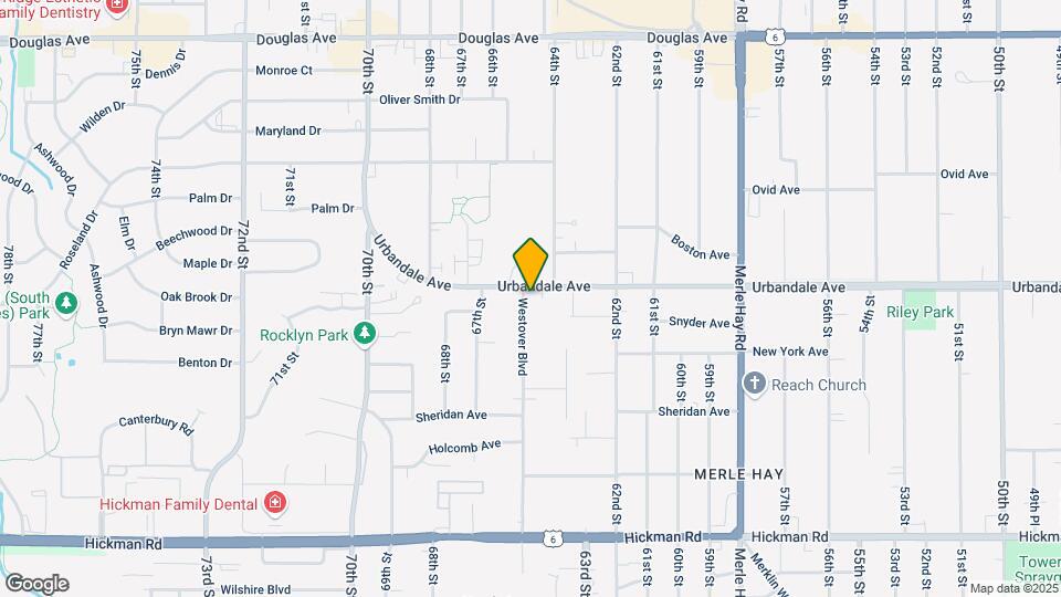 6430 Urbandale Ave Map and Location Details
