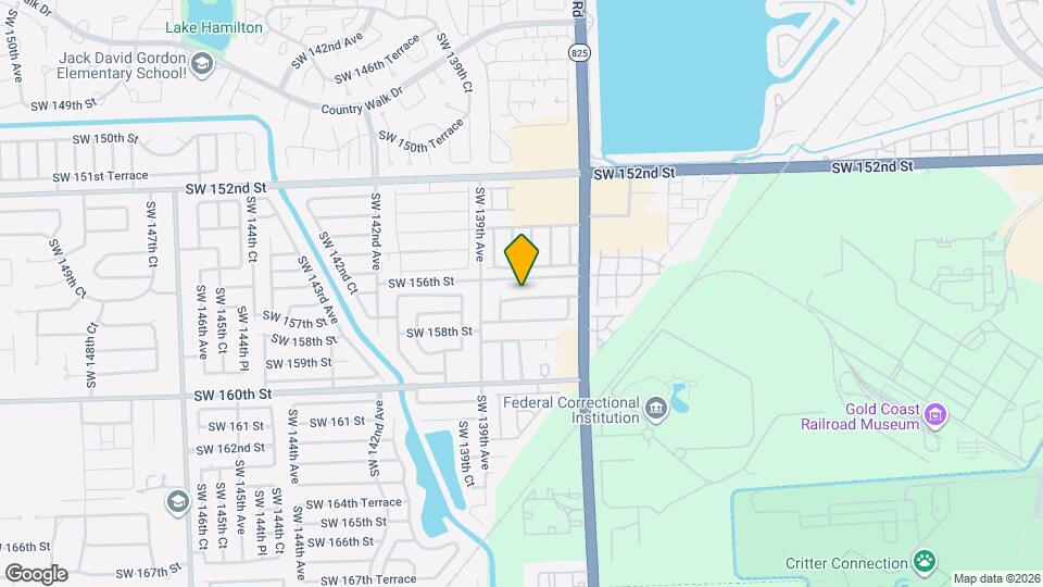 13833 SW 157th St Map and Location Details