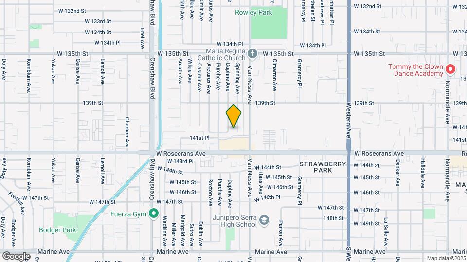 14029 Spinning Ave Map and Location Details