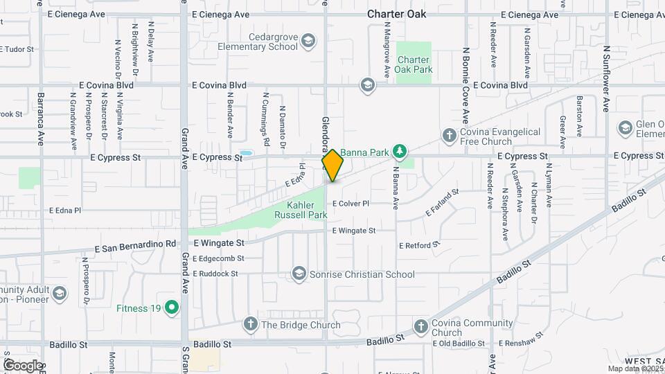 764 N Glendora Ave Map and Location Details