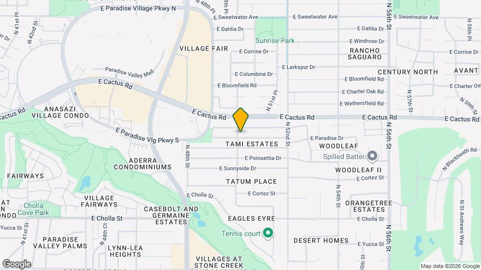 5002 E Paradise Dr Map and Location Details
