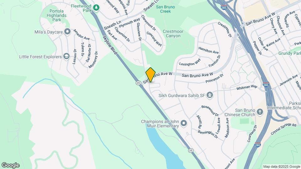 832 Skycrest Drive Map and Location Details