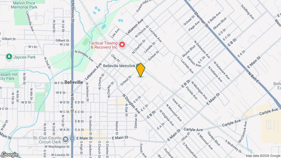 831 Sycamore St, Unit B Map and Location Details