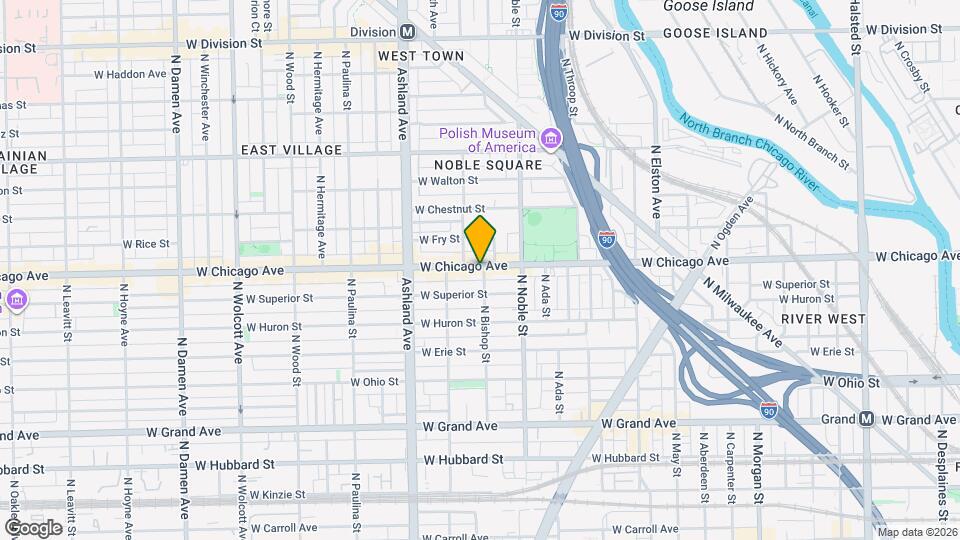 754 N Bishop St Map and Location Details