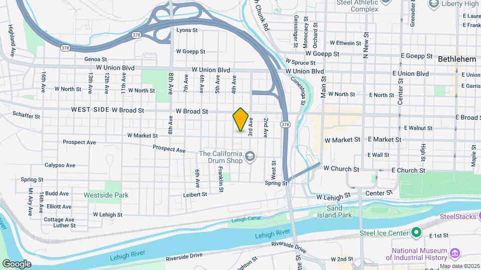 420 W Market St Map and Location Details