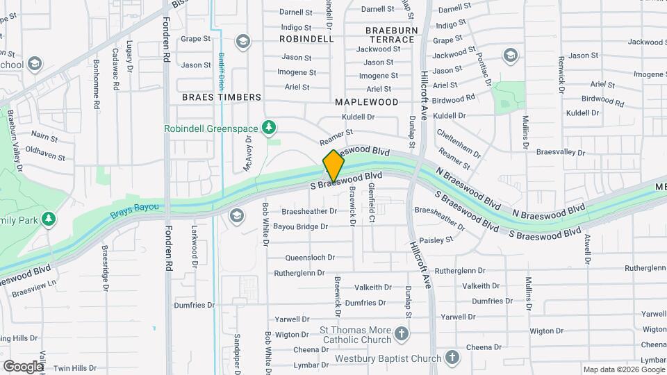 6119 S Braeswood Blvd Map and Location Details