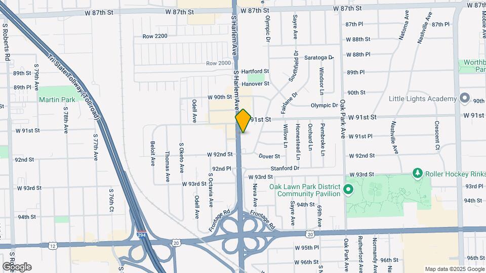 9131 S Harlem Ave Map and Location Details