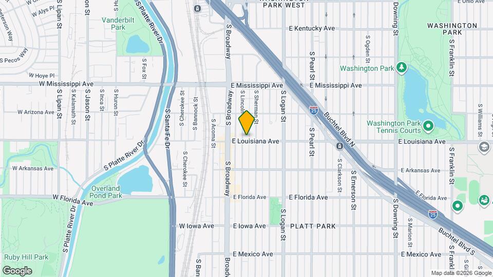 1294 S Lincoln St Mapa y Detalles de la Ubicación