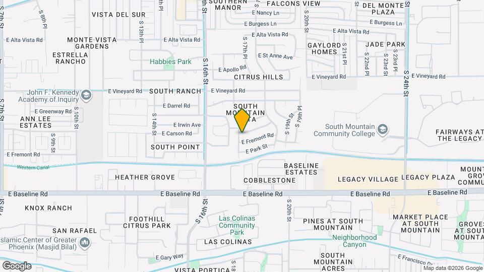 1705 E Carter Rd Map and Location Details