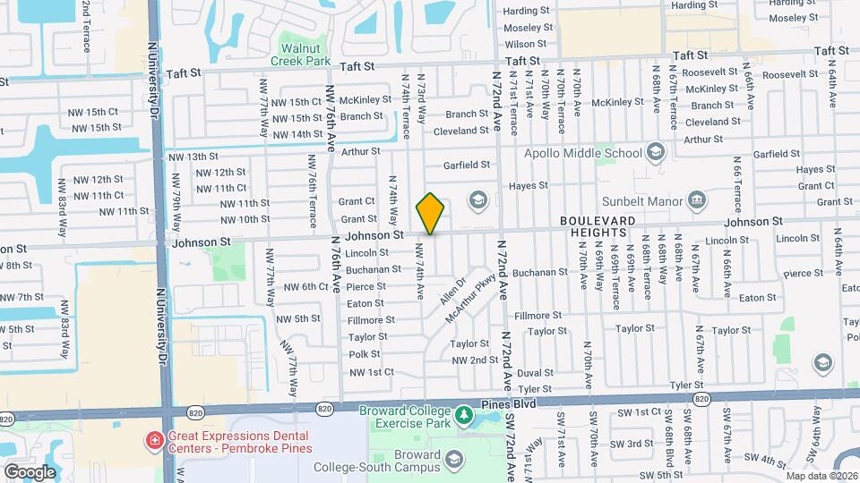 810 N 73rd Ter Map and Location Details