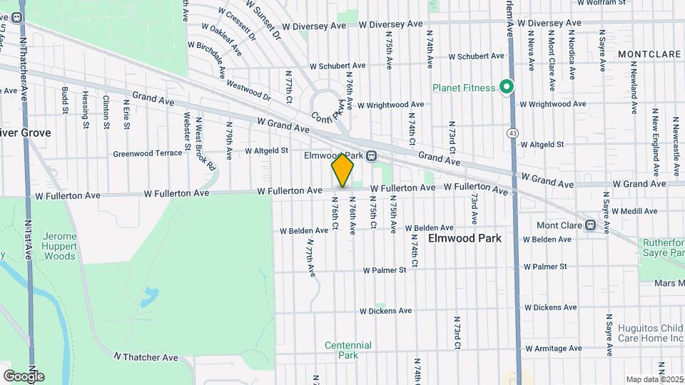 7613 W Fullerton Ave Mapa y Detalles de la Ubicación