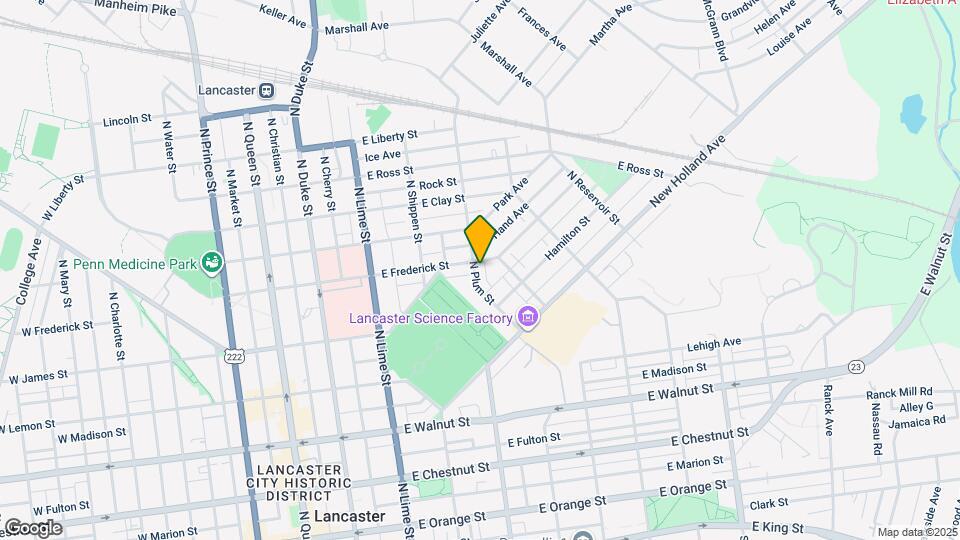 593 N Plum St Map and Location Details