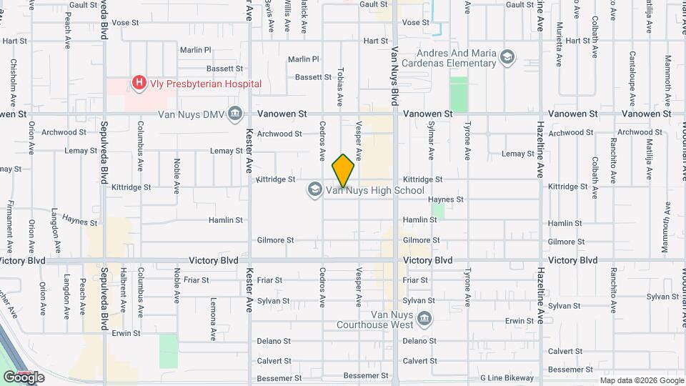 14629 Haynes St Map and Location Details