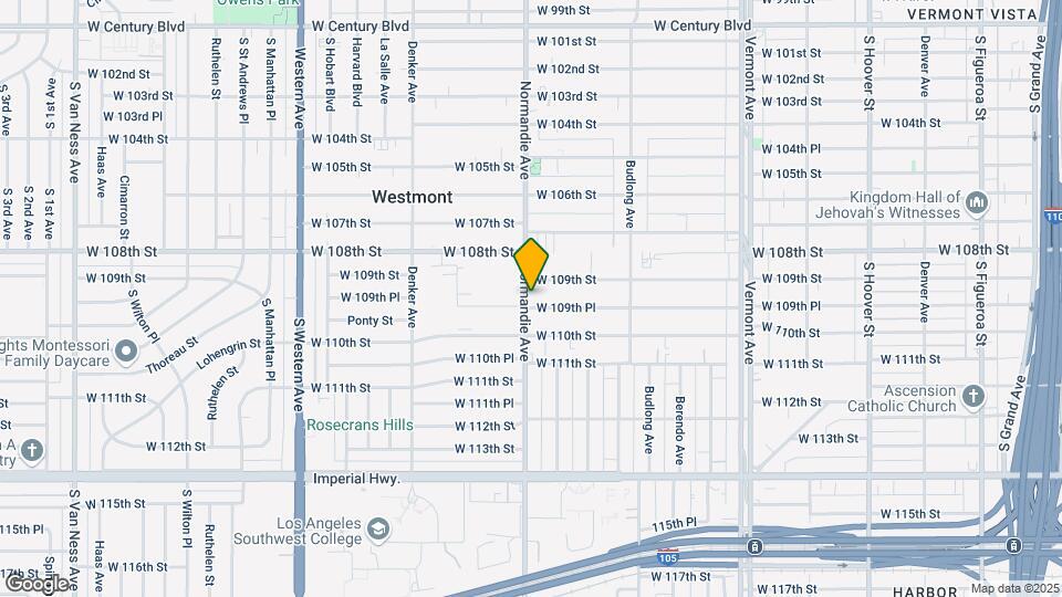 10914 S Normandie Ave Map and Location Details