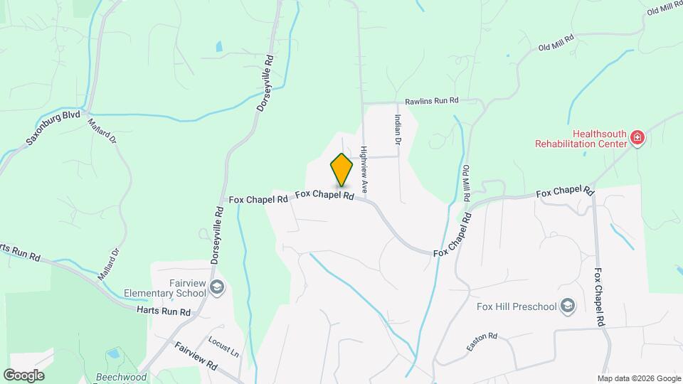 1910 Fox Chapel Rd Map and Location Details