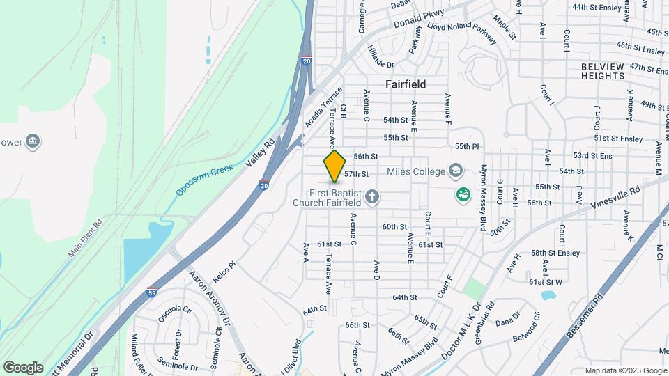 5722 Terrace Ave Map and Location Details
