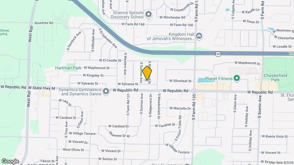 4131 S Ridgecrest Dr Map and Location Details