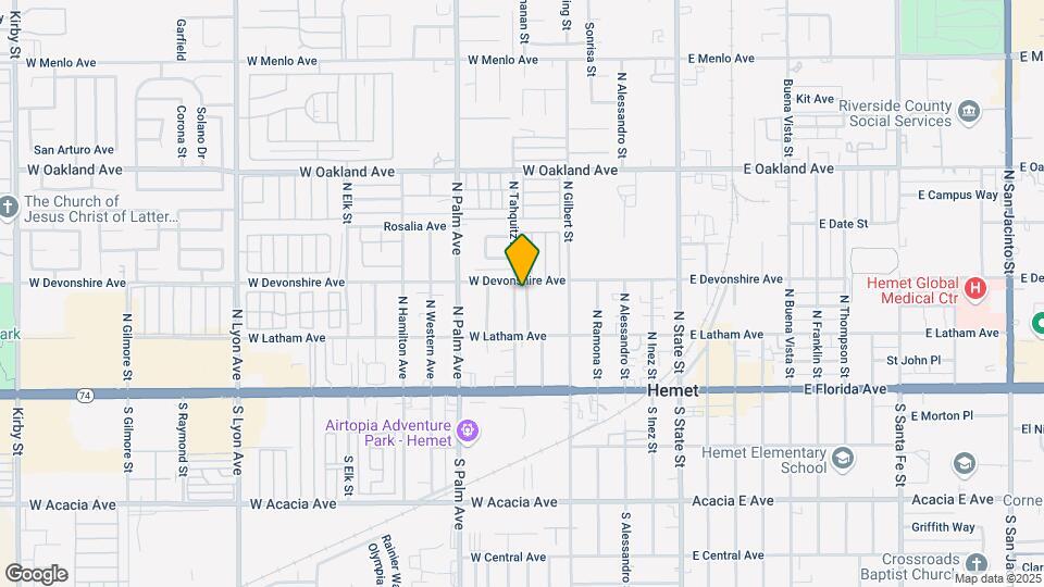 280 Tahquitz Ave Map and Location Details