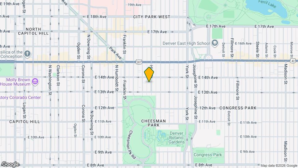 1343 N High St Mapa y Detalles de la Ubicación