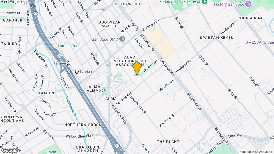 1595 Pomona Ave-Unit -B Map and Location Details