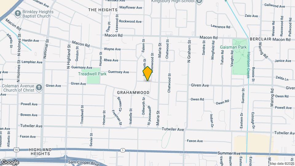 3829 Guernsey Ave Map and Location Details