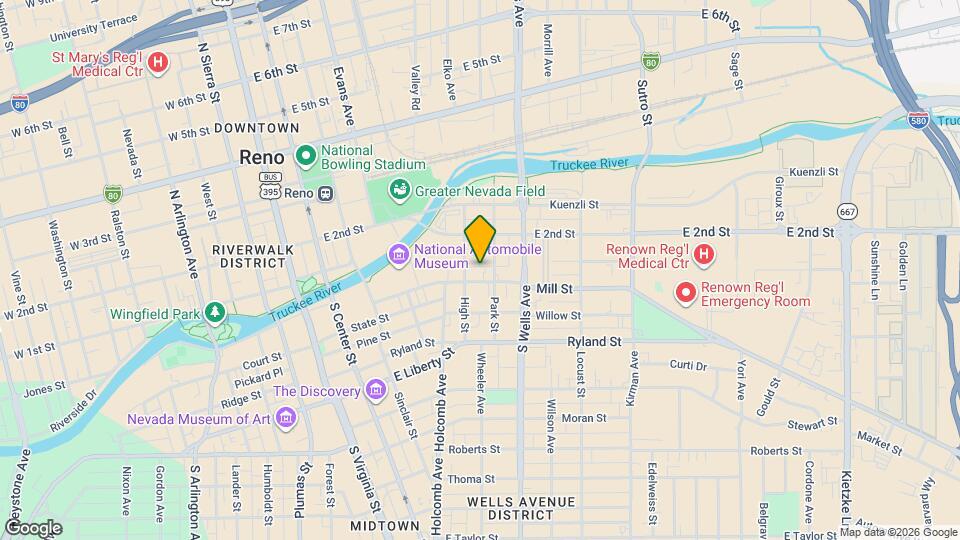 527 Mill St Map and Location Details