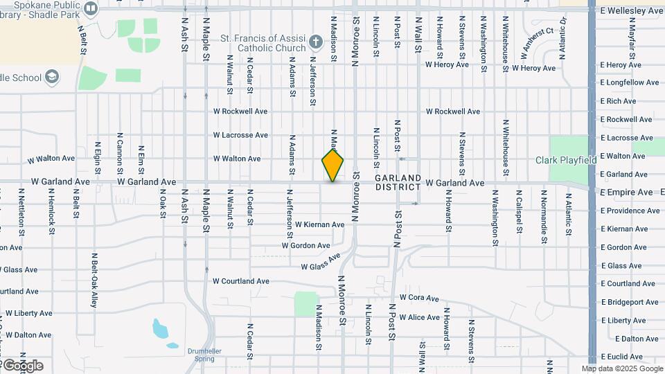 1033 W Garland Ave Mapa y Detalles de la Ubicación