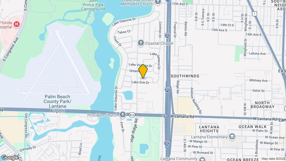 1326 Lake Erie Dr Mapa y Detalles de la Ubicación