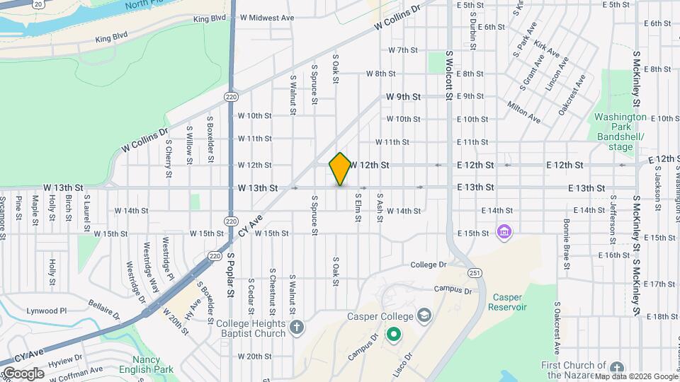 1303 S Oak St Map and Location Details