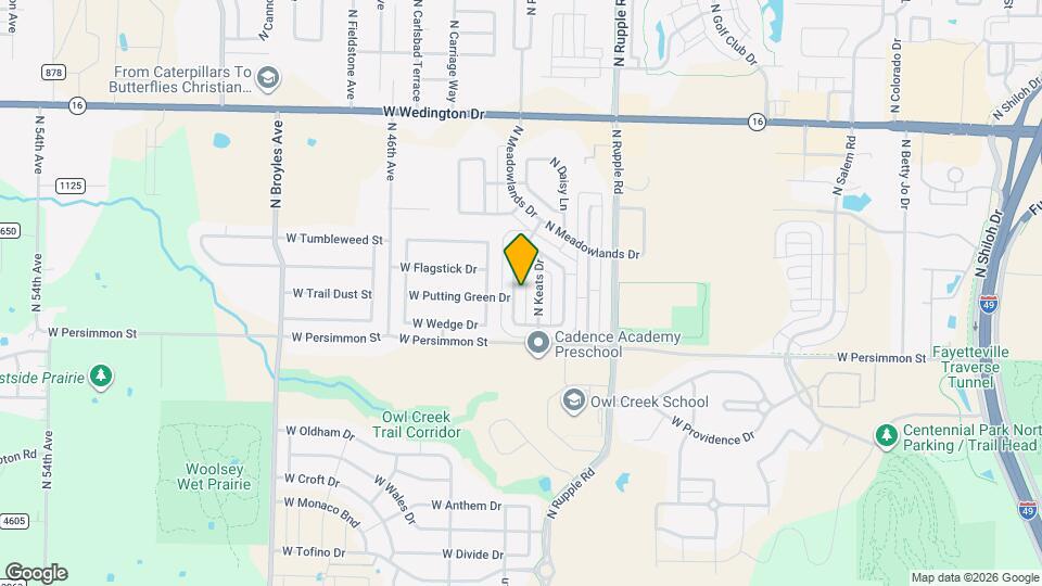 592 N Longfellow Ln Map and Location Details