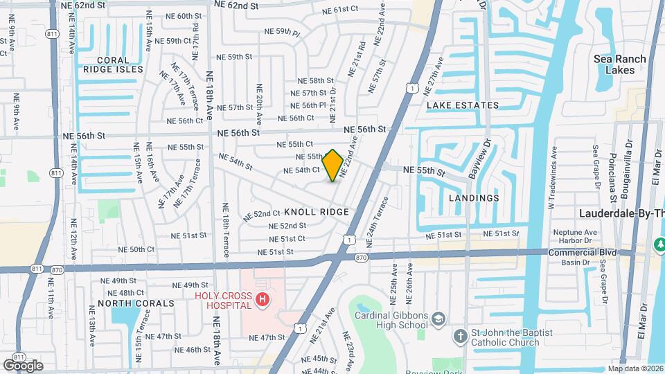 5419 NE 22nd Ave Map and Location Details