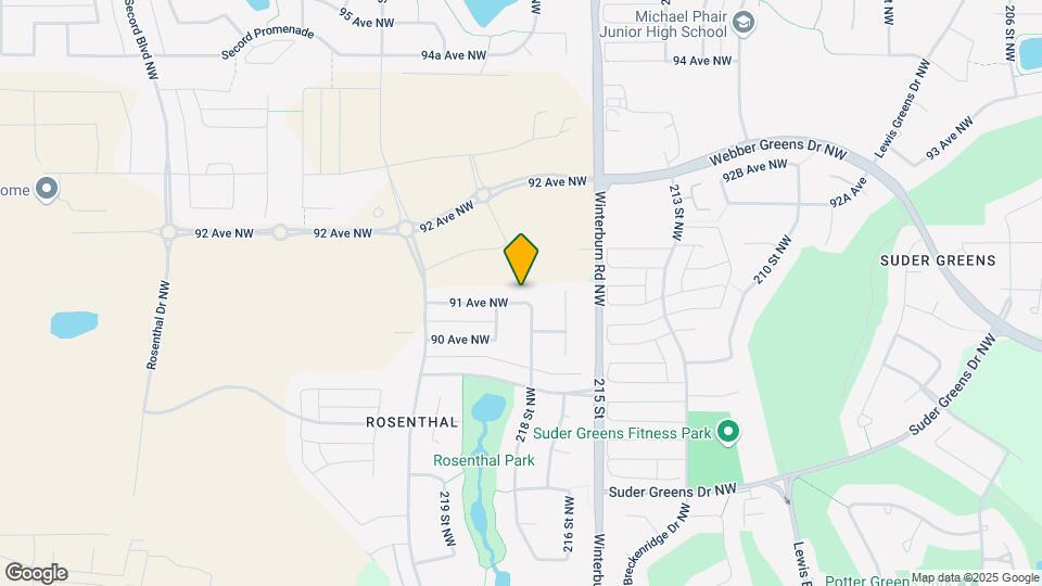 21814 91 Av NW Map and Location Details