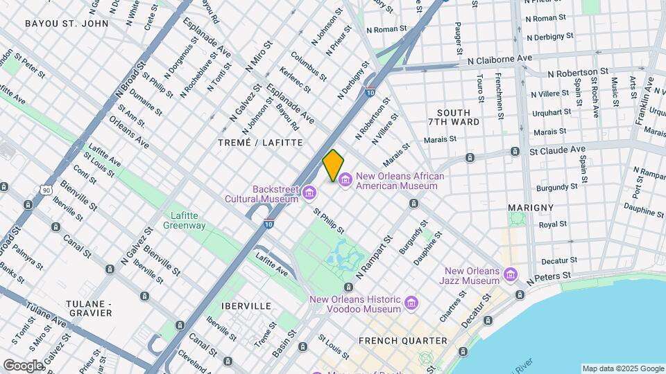 1121 N Villere St Map and Location Details
