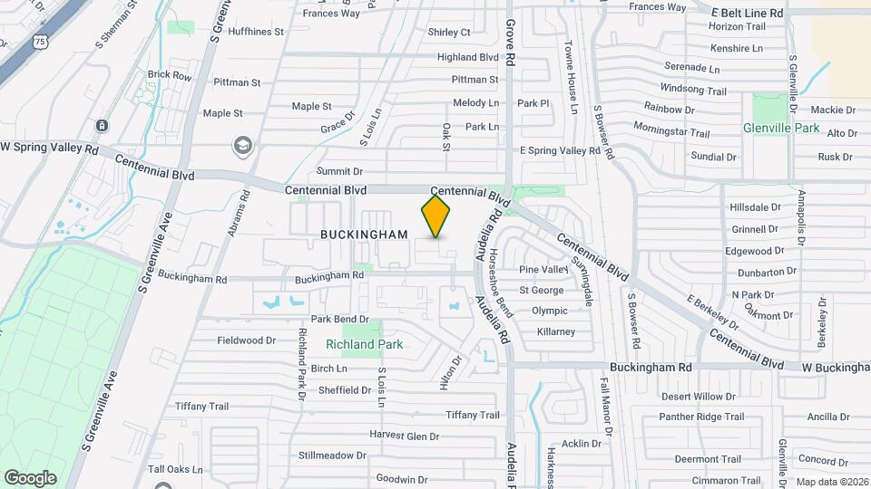 Park Hollow Townhomes Mapa y Detalles de la Ubicación