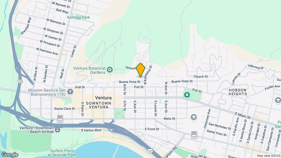855 Buena Vista St Map and Location Details