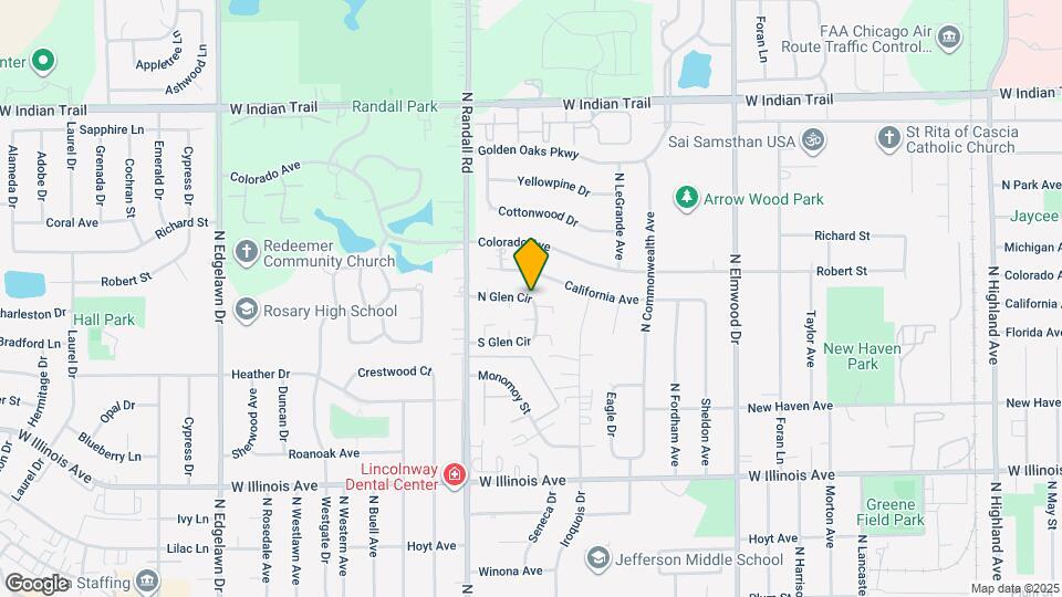 1302 S Glen Cir Map and Location Details